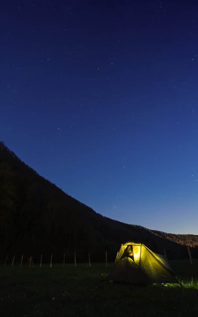 nuit au camping du hérisson jura