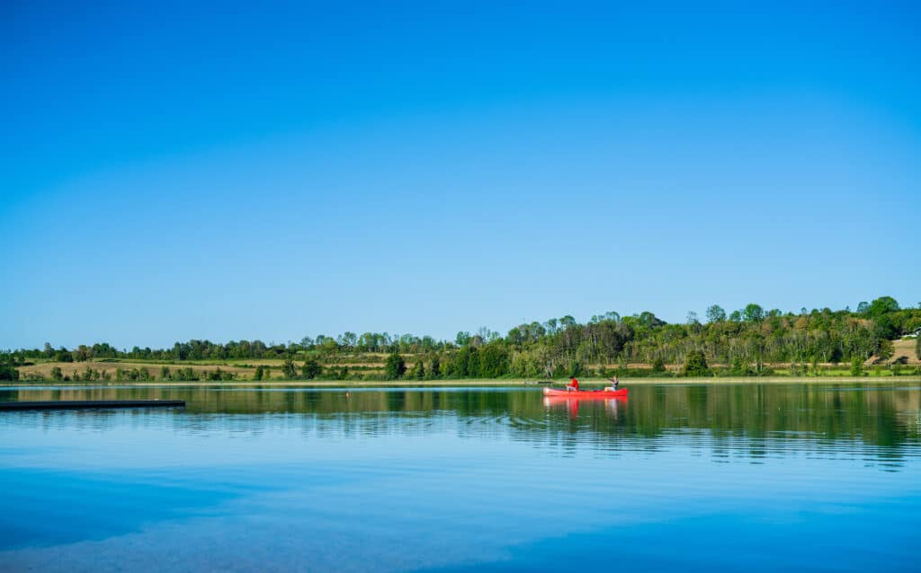 Lac de Clairvaux canoë